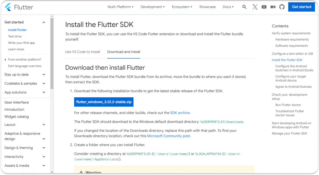 Flutter Setup on Window 11