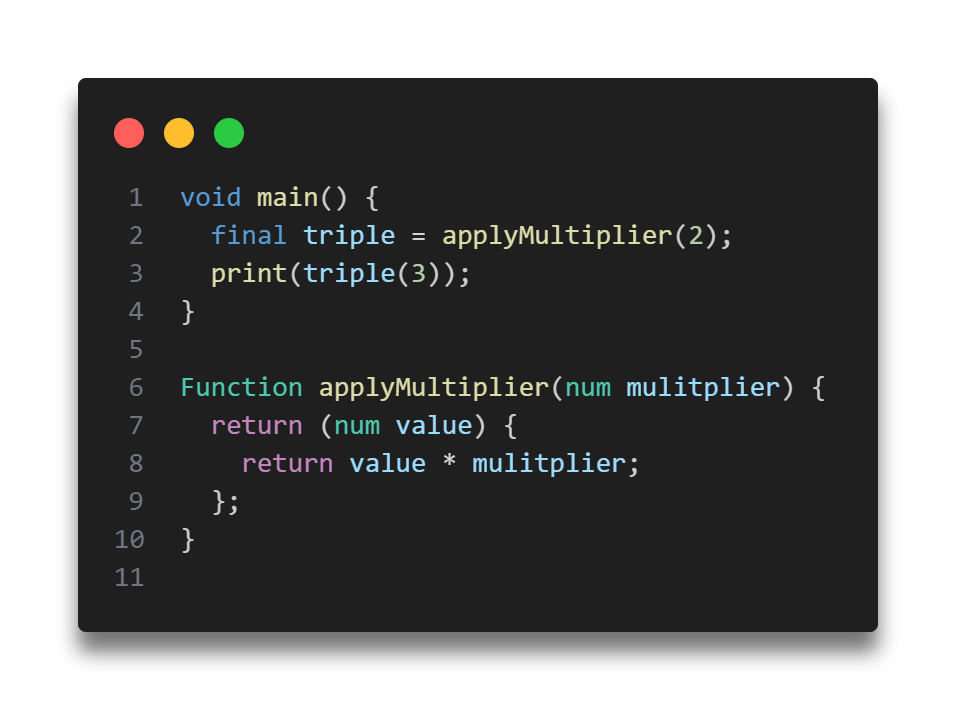 Functions in Dart